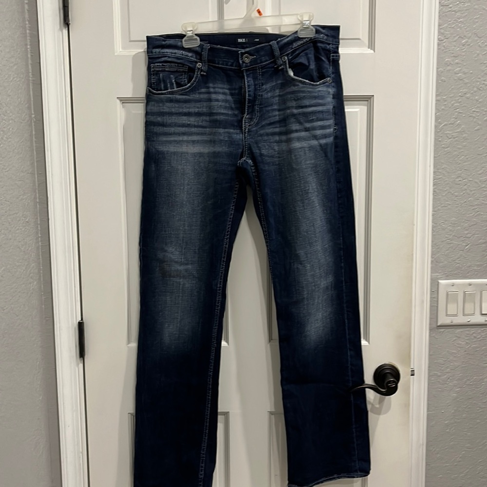 Men’s BKE Jake 34 x 34 boot cut dark wash jeans